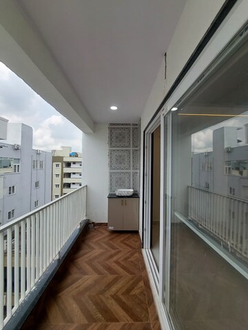 Balcony in 3 BHK Apartment at Mahathi Nilayam, Madhapur – for Rent