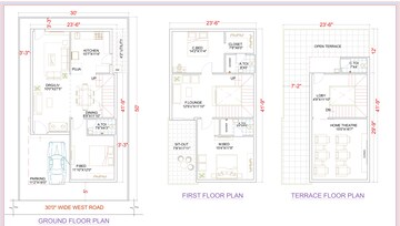 Floor Plan in 3 BHK Villa at Beeramguda – for Sale