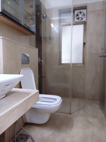 Attached Bathroom in 3 BHK Apartment at Kalpataru Sparkle, Bandra East – for Rent