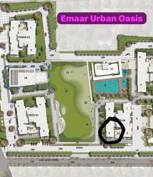 Master Plan in 3 BHK Apartment at Adani M2K Oyster Grande, Sector 102 – for Sale