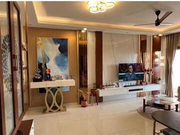 Living Room in 3 BHK Apartment at Sobha Palm Courts, Kogilu – for Rent