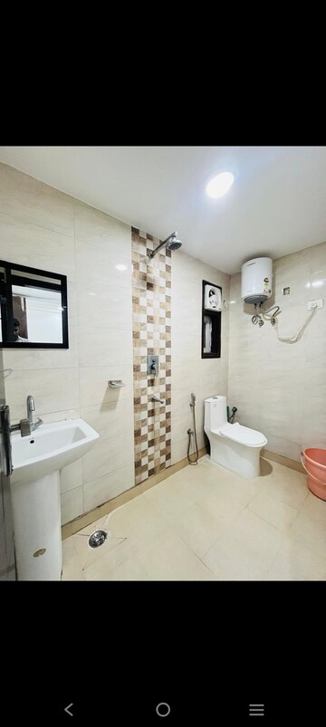 Bathroom in 1 BHK Builder Floor at Saket – for Rent