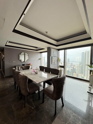 Living Room in 4 BHK Apartment at Lodha Trump Tower, Worli – for Rent