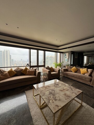 Living Room in 4 BHK Apartment at Lodha Trump Tower, Worli – for Rent