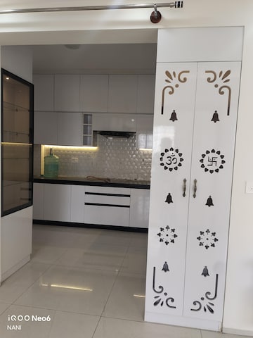 Kitchen in 2.5 BHK Apartment at Arvind Oasis, Thanisandra – for Rent