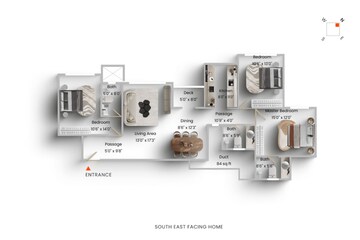 Floor Plan in 3 BHK Apartment at Mahindra Splendour, Bhandup West – for Sale