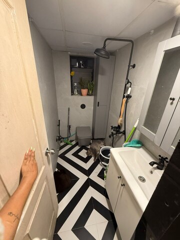 Bathroom in 2 BHK Apartment at Ratnagar CHS, Andheri West – for Sale
