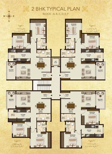 Floor Plan in 2 BHK Apartment at Legacy Salvador, Yelahanka – for Sale