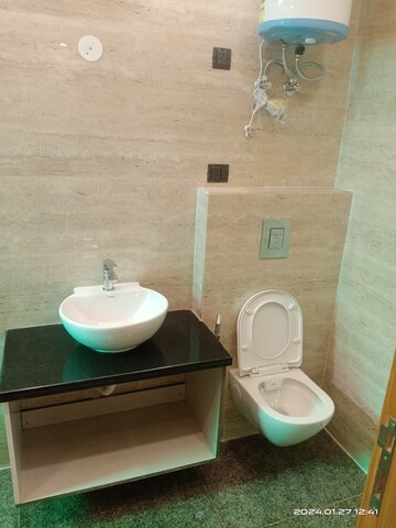 Bathroom in 3 BHK Builder Floor at Vasant Kunj – for Rent