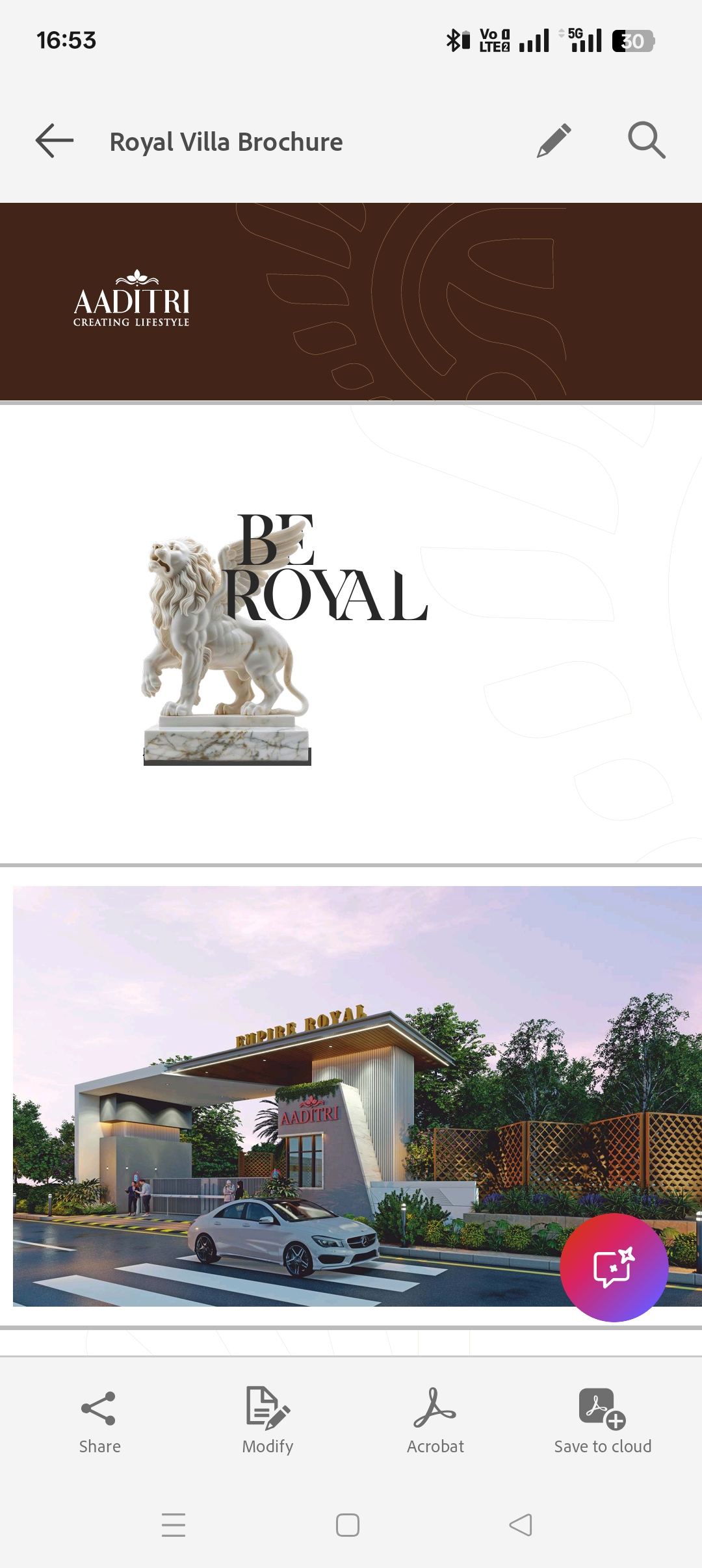 4 BHK + Pooja Room 4047 Sq.Ft. Villa in Aaditri Empire Royal Villas
