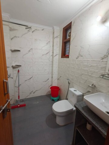 Bathroom in 2 BHK Builder Floor at Chattarpur – for Rent