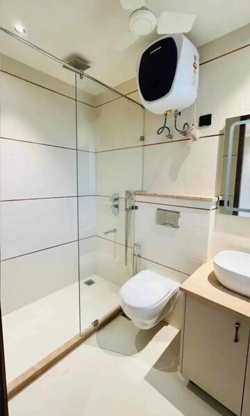 Bathroom in 3.5 BHK Builder Floor at Sainik Farm – for Rent