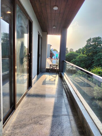 Balcony in 4 BHK Penthouse at Greater Kailash I – for Rent