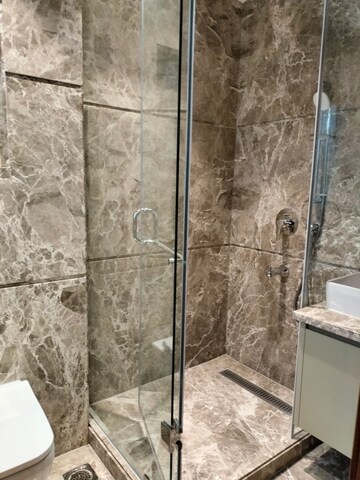 Bathroom in 3 BHK Apartment at RWA Hauz Khas Block C 5, Hauz Khas – for Rent
