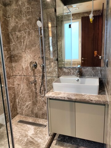Bathroom in 3 BHK Apartment at RWA Hauz Khas Block C 5, Hauz Khas – for Rent