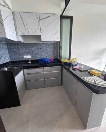 Kitchen in 1 BHK Apartment at Lodha Crown Quality Homes, Majiwada – for Rent
