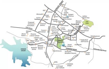 3 BHK Apartment – Map Location View at Rami Reddy Tower, Manikonda - for Rent