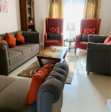 Living Room in 3 BHK Apartment at Panchkula Urban Estate – for Rent