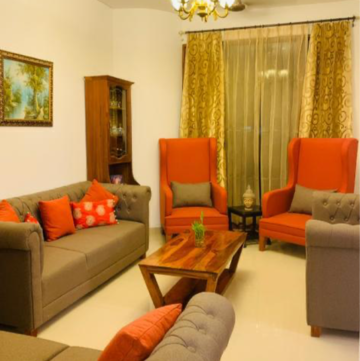 Living Room in 3 BHK Apartment at Panchkula Urban Estate – for Rent