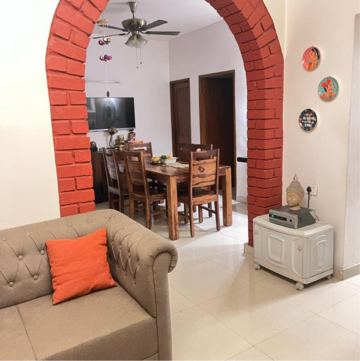 Living Room in 3 BHK Apartment at Panchkula Urban Estate – for Rent