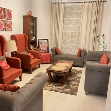 Living Room in 3 BHK Apartment at Panchkula Urban Estate – for Rent