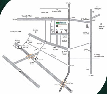 3 BHK Apartment – Map Location View at Nexus Emerald, Moshi - for Sale