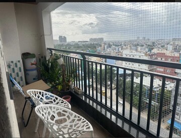 Balcony in 3 BHK Apartment at Pranit Galaxy Apartments, Kondapur – for Rent