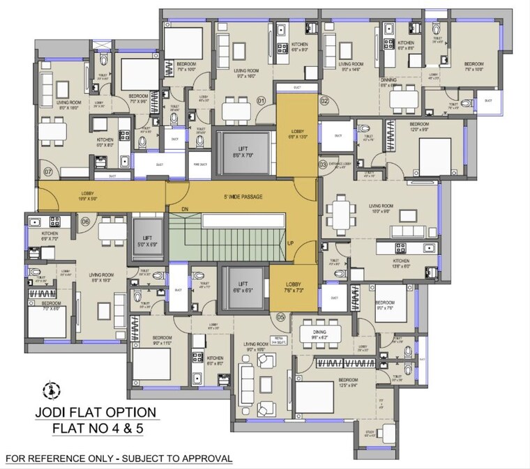 Floor Plan, commercial-chandra-darshan-heights 2 Bedroom 522 Sq.Ft. Apartment In Chinchpokli Mumbai 9108699