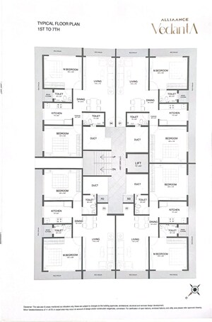 Floor Plan in 2 BHK Apartment at Ghansoli Sector 21 – for Sale