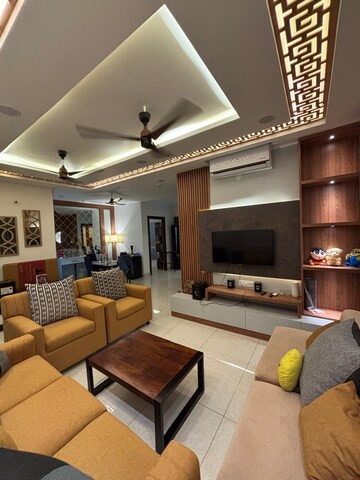 Living Room in 2.5 BHK Apartment at Prestige High Fields Gachibowli, Gachibowli – for Rent