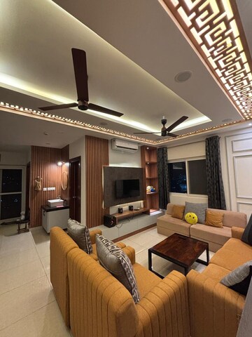 Living Room in 2.5 BHK Apartment at Prestige High Fields Gachibowli, Gachibowli – for Rent