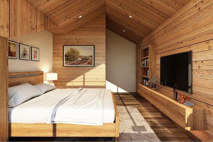 Bedroom, new shimla 2 Bedroom 1095 Sq.Ft. Apartment In New Shimla Shimla 9109607