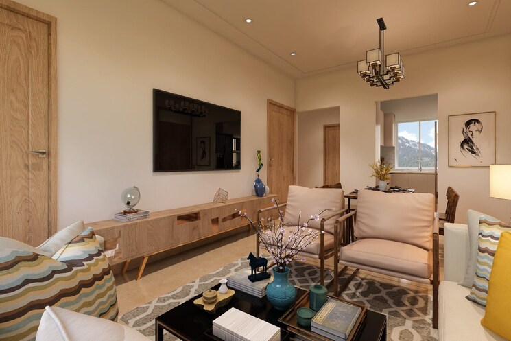 Living Room, new shimla 2 Bedroom 1095 Sq.Ft. Apartment In New Shimla Shimla 9109607