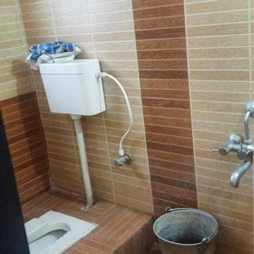 Bathroom in 2 BHK Builder Floor at SSD Group Sai Miracle, Rahatani – for Rent