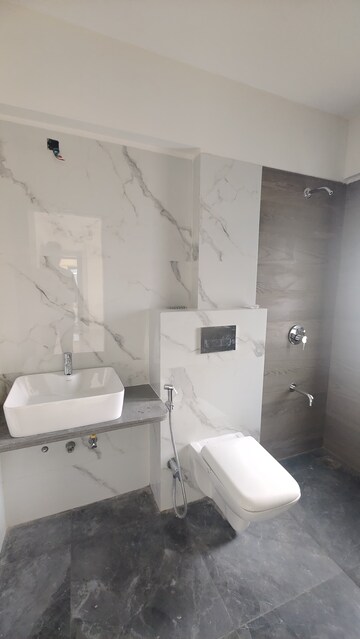 Bathroom in 3 BHK Apartment at Zindagi CHS, Khar West – for Rent