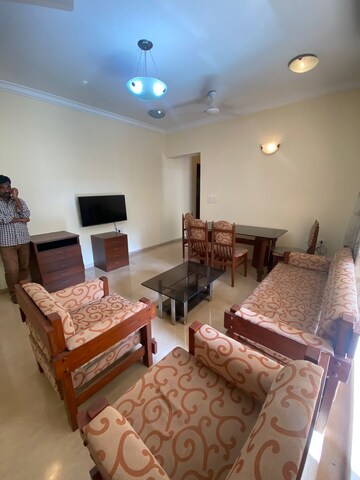 Living Room in 2 BHK Apartment at Casa Blanca Apartment Bandra, Bandra West – for Rent