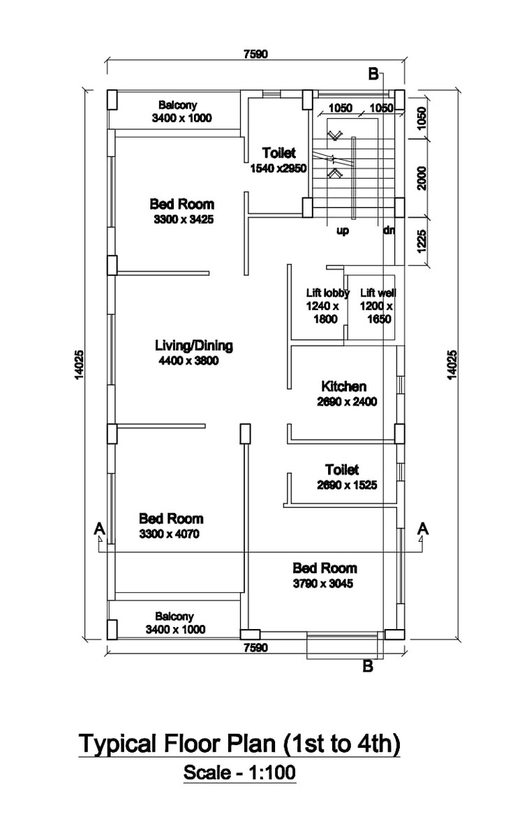 Floor Plan, new town 3 Bedroom 1464 Sq.Ft. Apartment In New Town Kolkata 9109977