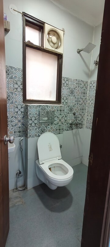 Bathroom in 3 BHK Builder Floor at Chattarpur – for Rent