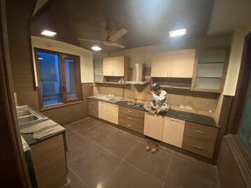 Kitchen in 4 BHK Builder Floor at Ambience Multi Unit Residential Apartments, Jasola – for Rent