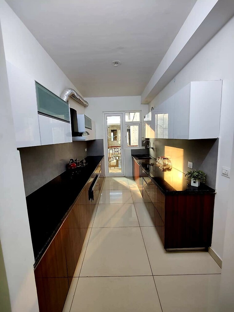 Kitchen, hermitage-centralis 3 Bedroom 1700 Sq.Ft. Apartment In Vip Road Zirakpur 9110307