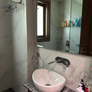 Bathroom in 2 BHK Builder Floor at Malviya Nagar – for Rent