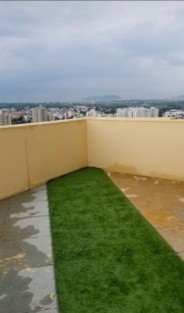 Terrace in 3 BHK Penthouse at Goel Ganga Platino, Kharadi – for Rent