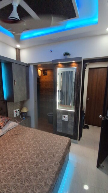 Living Room in 1 BHK Apartment at Lodha Crown Quality Homes, Majiwada – for Rent