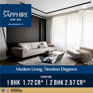 Bedroom in 1 BHK Apartment at Aplite Sapphire, Grant Road East – for Sale