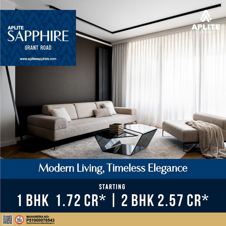 Bedroom, aplite-sapphire 1 Bedroom 430 Sq.Ft. Apartment In Grant Road East Mumbai 9111004