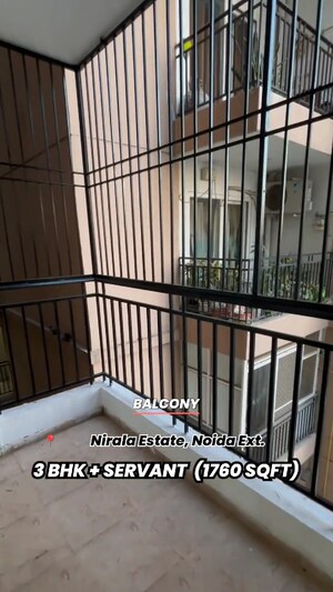 Balcony in 3.5 BHK Apartment at Nirala Estate, Tech Zone 4 Greater Noida – for Sale