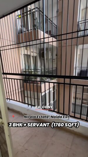 Balcony in 3.5 BHK Apartment at Nirala Estate, Tech Zone 4 Greater Noida – for Sale