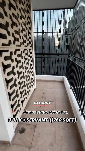 Balcony in 3.5 BHK Apartment at Nirala Estate, Tech Zone 4 Greater Noida – for Sale