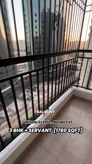 Balcony in 3.5 BHK Apartment at Nirala Estate, Tech Zone 4 Greater Noida – for Sale