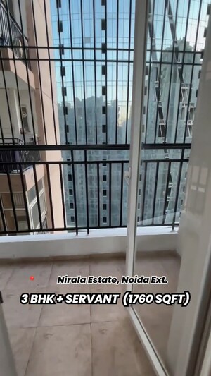 Balcony in 3.5 BHK Apartment at Nirala Estate, Tech Zone 4 Greater Noida – for Sale